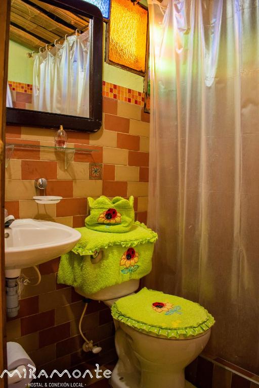 Koupelna v ubytování Miramonte Hostal