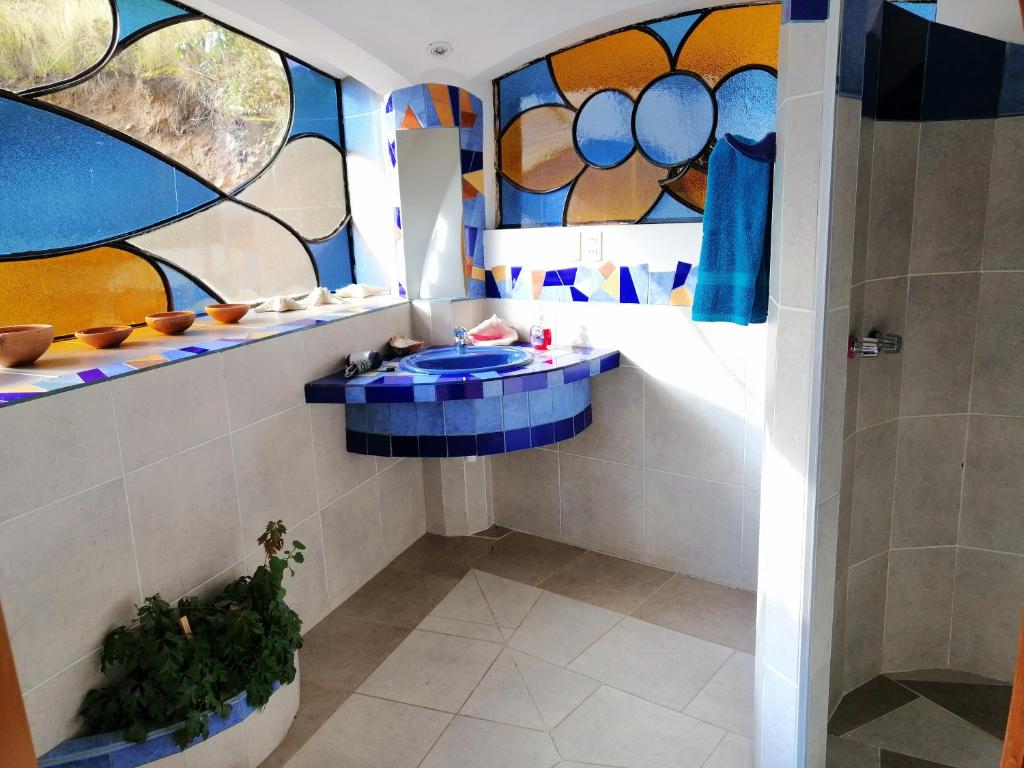 Koupelna v ubytování Hostal Las Olas