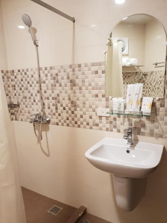 Koupelna v ubytování Hotel Lourdes