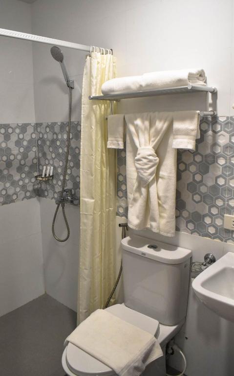 Koupelna v ubytování Hotel Lourdes