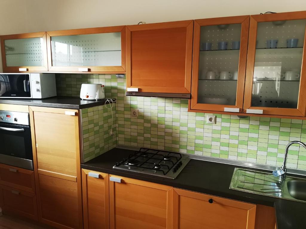 Kuchyňa alebo kuchynka v ubytovaní Pension Nest - Family Apartman