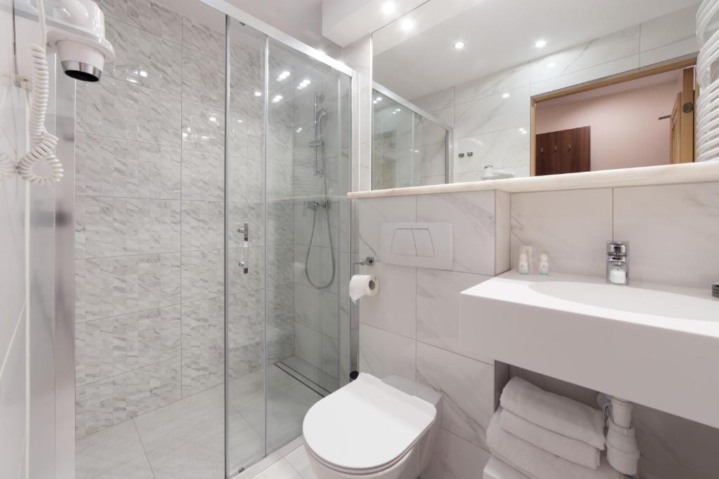 Kúpeľňa v ubytovaní Hotel Pegaz