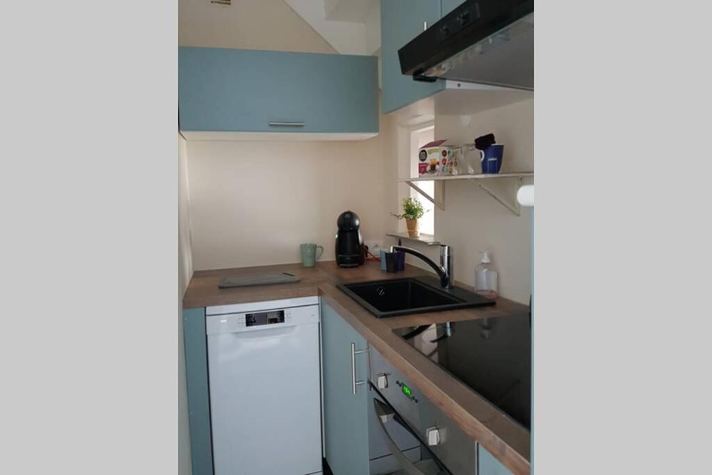 Kuchyň nebo kuchyňský kout v ubytování Le Solidor vue mer