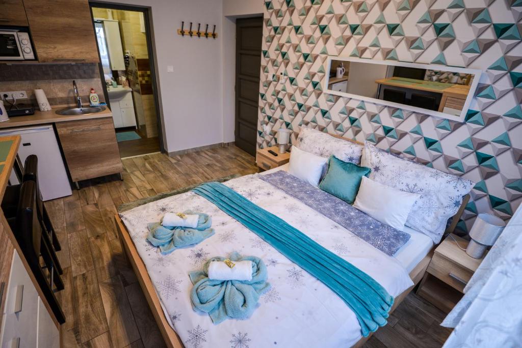 Kuchyň nebo kuchyňský kout v ubytování Silver Apartman