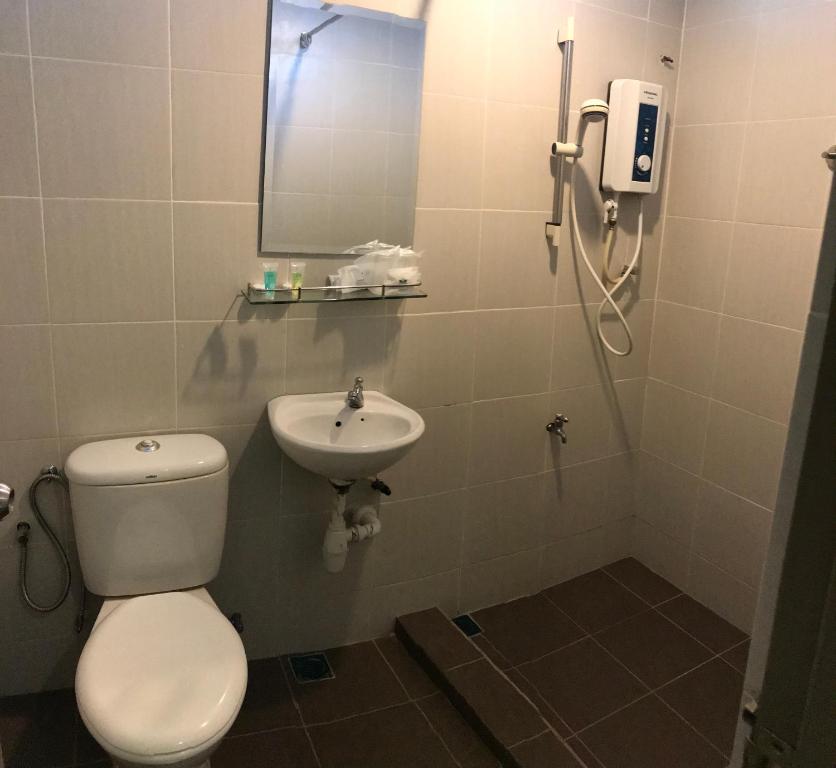 Koupelna v ubytování SARIKEI GARDEN HOTEL