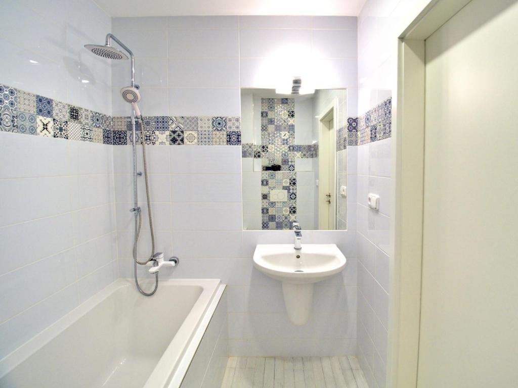 Koupelna v ubytování Apartmány Habánská, celý dům