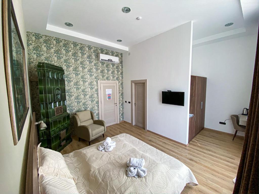 TV a/nebo společenská místnost v ubytování K43 Rooms