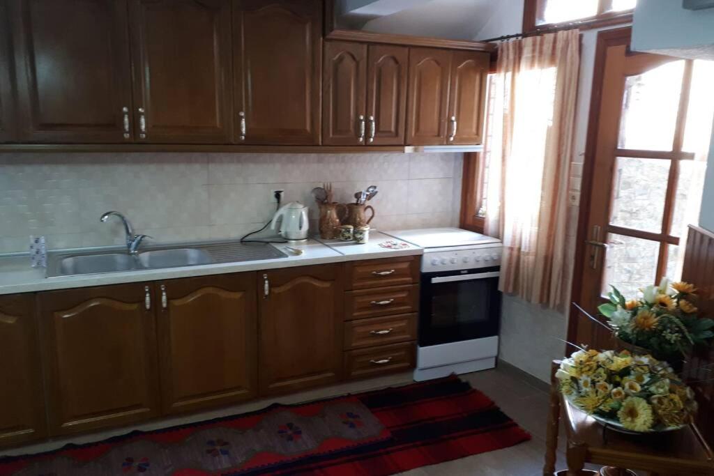 Kuchyň nebo kuchyňský kout v ubytování Eufrosini Guesthouse