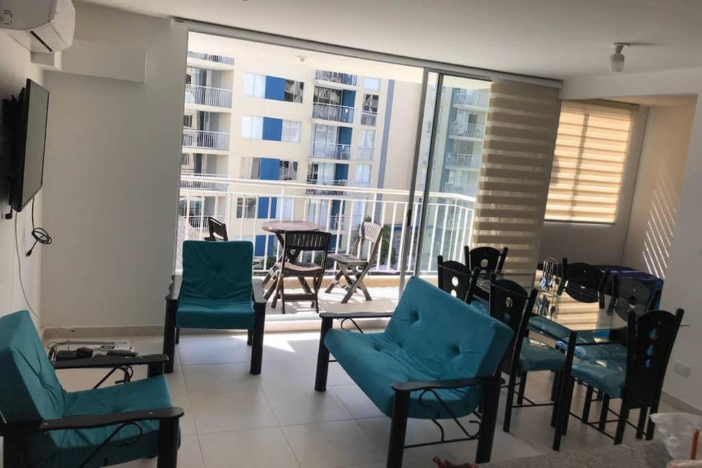 Posezení v ubytování Apartamento cómodo con todo lo que necesitas con Aire Acondicionado !!
