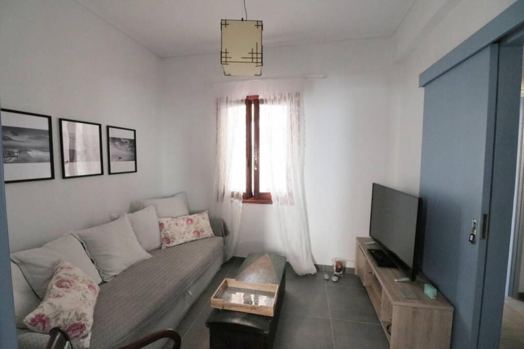 TV a/nebo společenská místnost v ubytování Chora Apartment