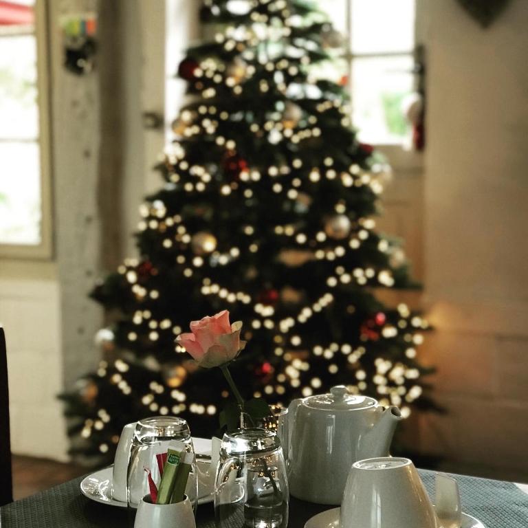 Restaurace v ubytování Les chambres d'hôtes Le Val d'Honfleur