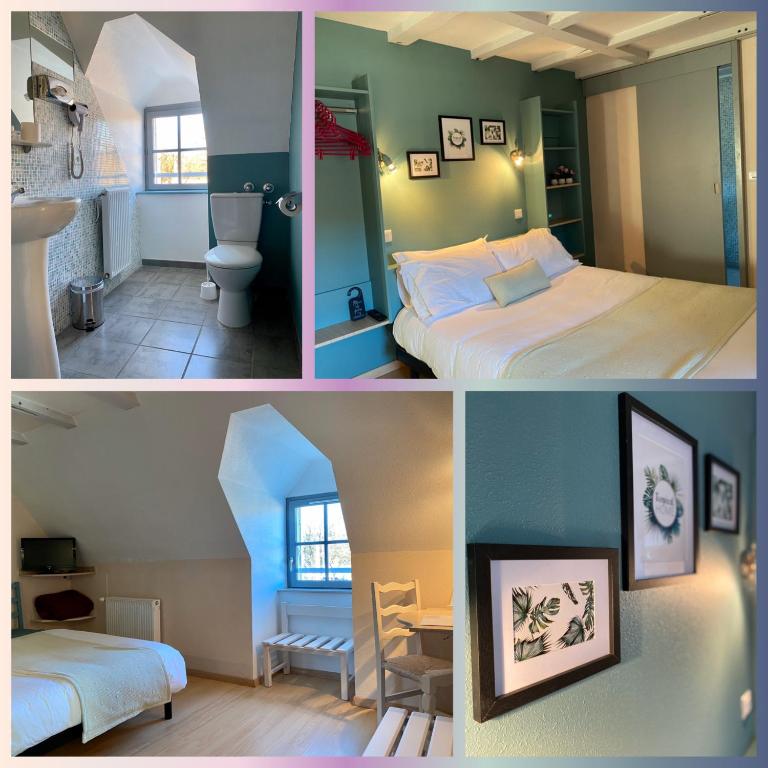 Postel nebo postele na pokoji v ubytování Hôtel des Bains