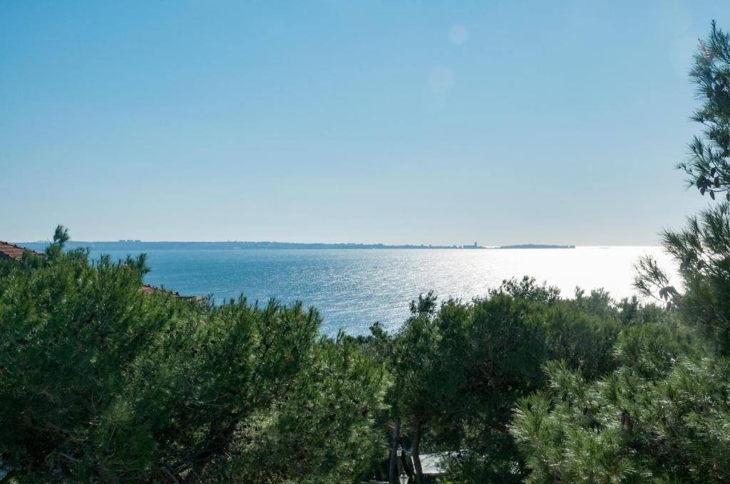 a view of a body of water with trees at Caper Villa in Santa Caterina di Nardò