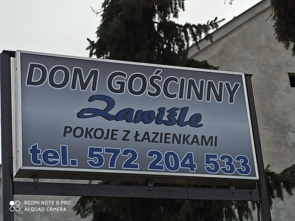 een teken voor een Don goshiminy kovenant synagoge bij Dom Gościnny "Zawiśle" in Włocławek