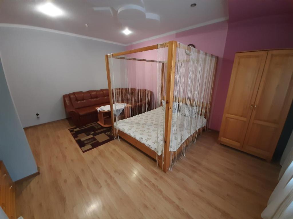 Postel nebo postele na pokoji v ubytování Лагуна