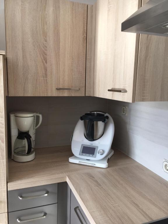 Kuchyň nebo kuchyňský kout v ubytování Flatzerhof