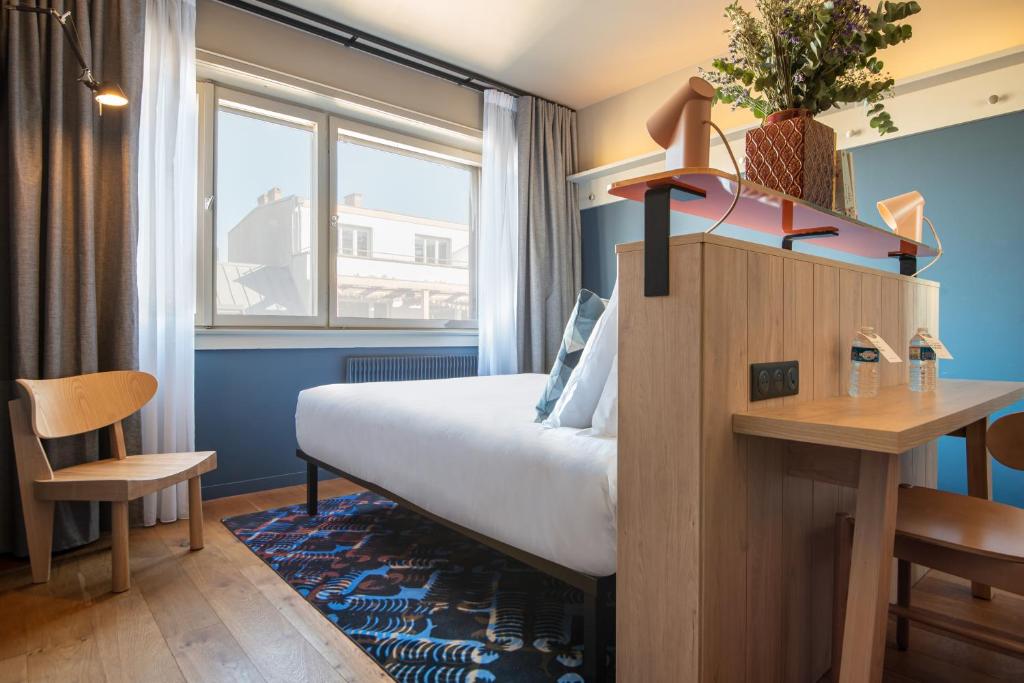 Postel nebo postele na pokoji v ubytování Hotel Kaijoo by HappyCulture