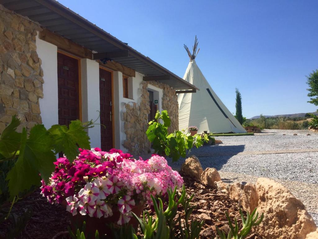 Zahrada ubytování Casa Bella Teepees