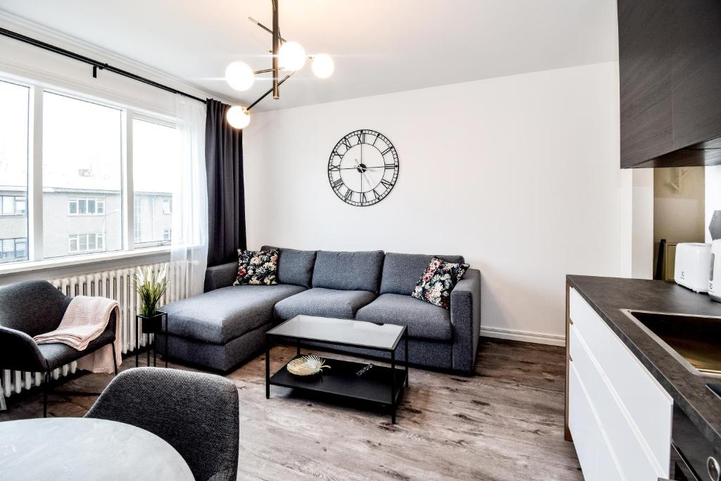 Posezení v ubytování Greenkey Apartment S30