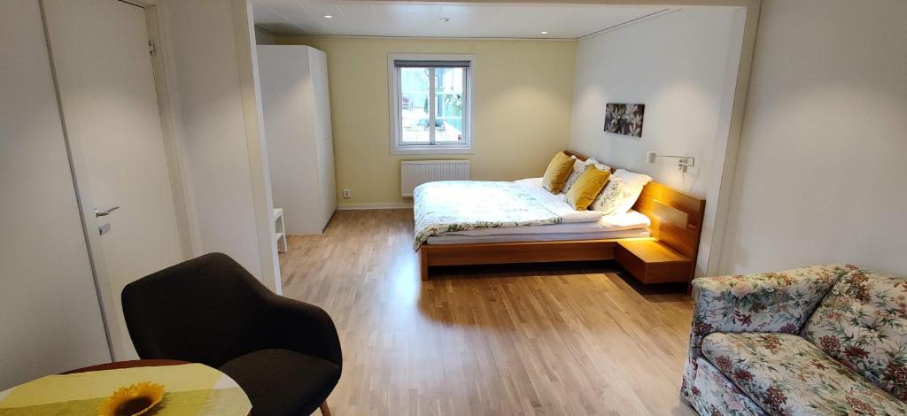 Postel nebo postele na pokoji v ubytování Bolmsö B&B