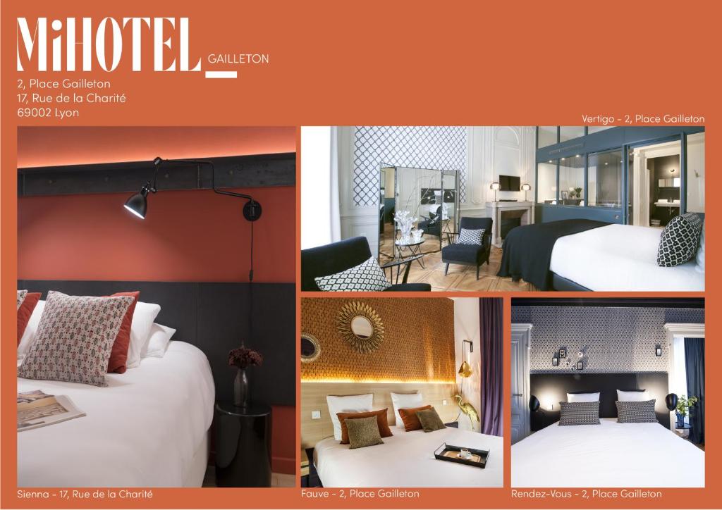 Postel nebo postele na pokoji v ubytování MiHotel Gailleton