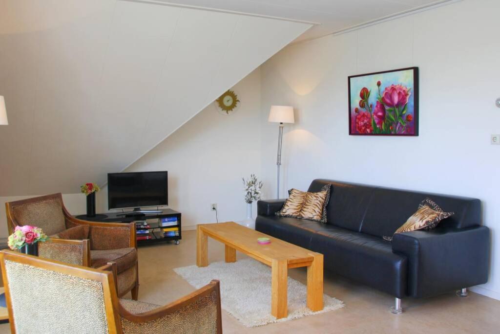 TV a/nebo společenská místnost v ubytování Appartement Abbestederweg Callantsoog