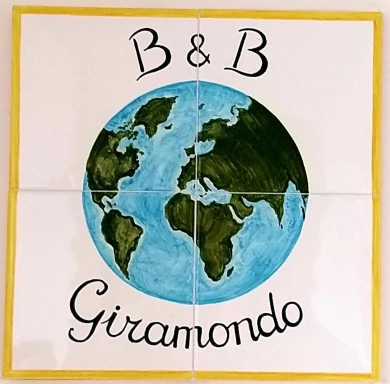 卡斯楚維拉里的住宿－B&B GIRAMONDO，一张带有bc-Gerranah的地球图