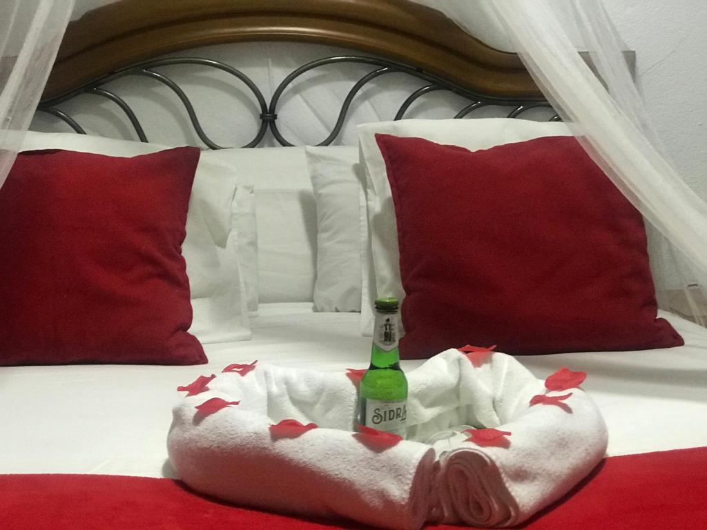 Postel nebo postele na pokoji v ubytování Hotel Argos