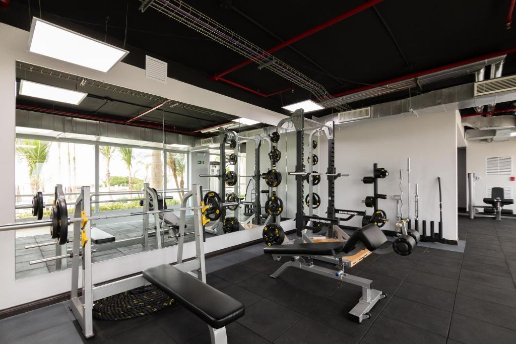 Fitness centrum a/nebo fitness zařízení v ubytování Oro Verde Manta