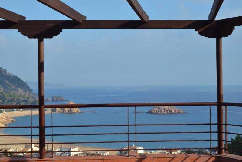 a view of the ocean from a balcony at Club Villamar - Nelly in Tossa de Mar