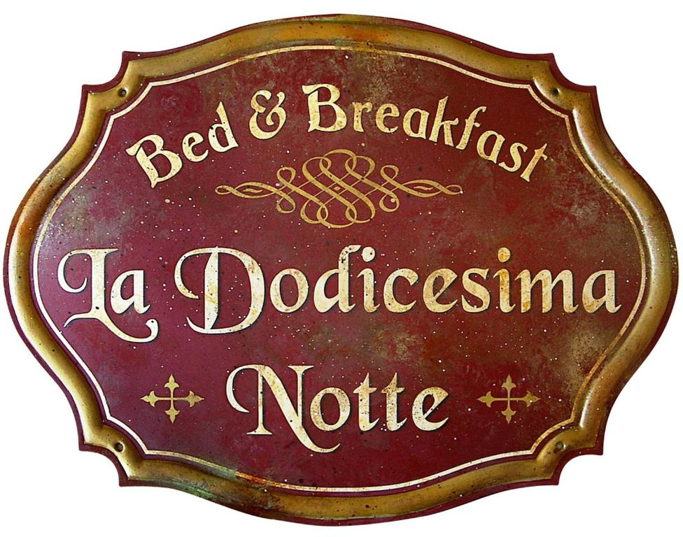 een bord met de tekst bed and breakfast la dolorosa neptic bij Bed & Breakfast La dodicesima Notte in Viggiano