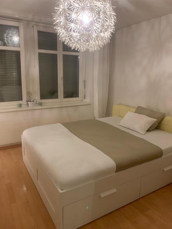 Postel nebo postele na pokoji v ubytování over-night City-Flat