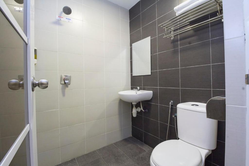 Koupelna v ubytování Kepong Hotel