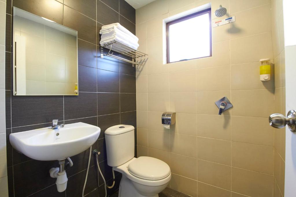 Koupelna v ubytování Kepong Hotel