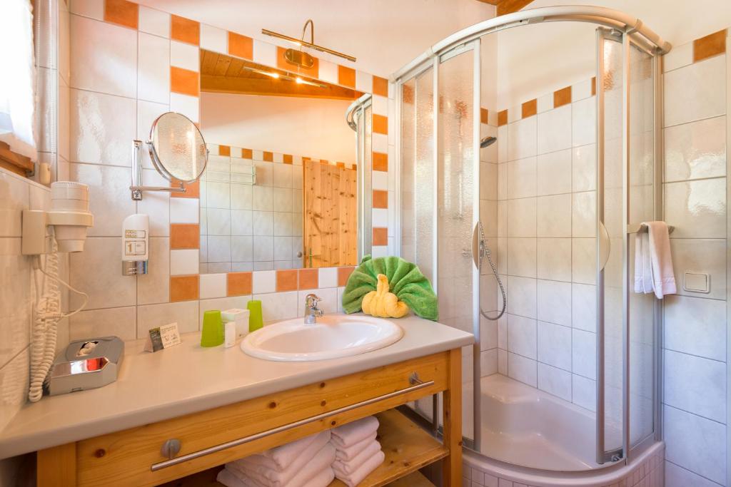 Koupelna v ubytování RAMSI euer Familienhotel