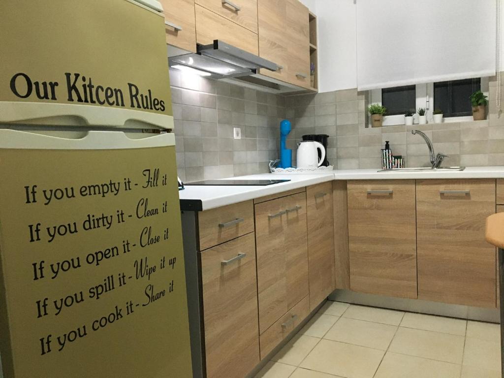 Kuchyň nebo kuchyňský kout v ubytování IOLI MINI HOME