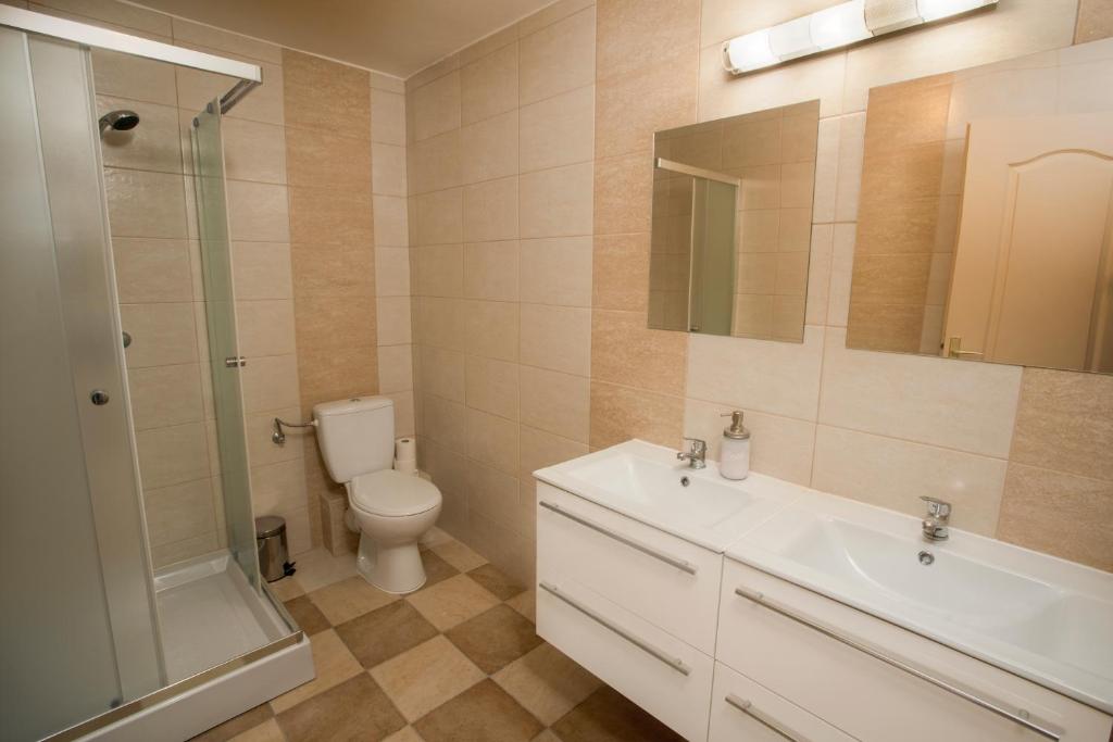 Koupelna v ubytování Szitakötő Apartman