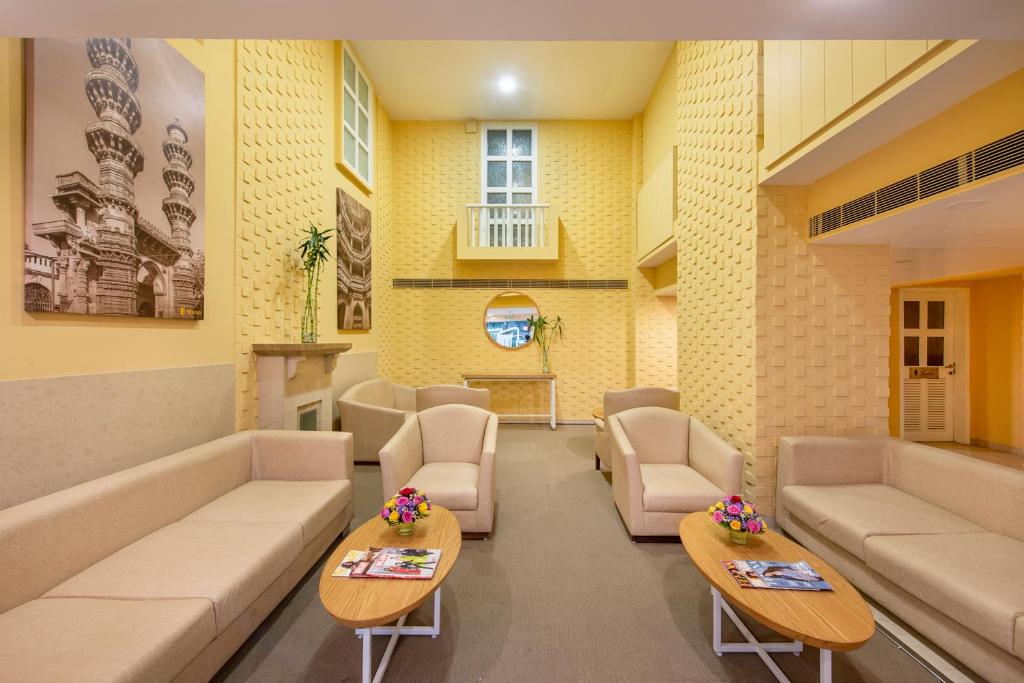 Posezení v ubytování BloomSuites l Ahmedabad