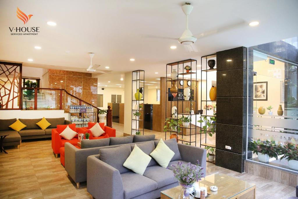 Posezení v ubytování V House 5 Serviced Apartment