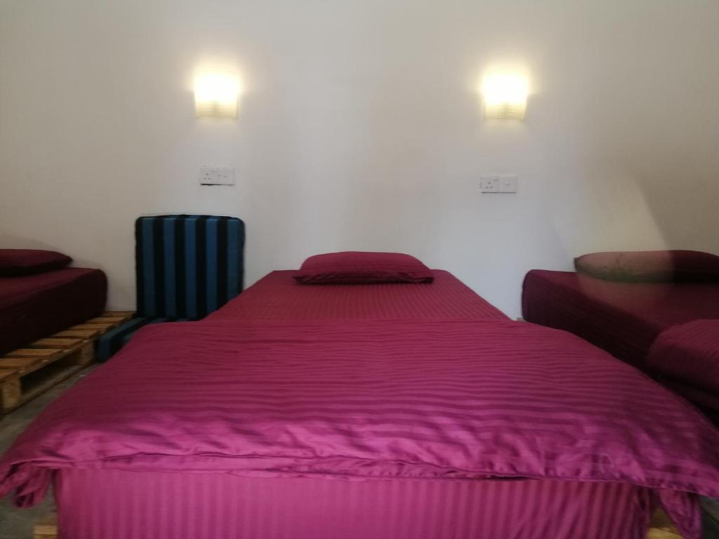 Postel nebo postele na pokoji v ubytování Tiki bar hostel ella