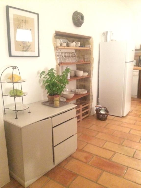Kuchyň nebo kuchyňský kout v ubytování Provence Haus