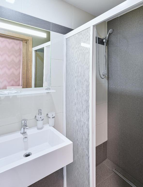 Koupelna v ubytování Hotel Prague Star