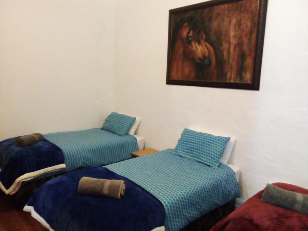 Un pat sau paturi într-o cameră la Reis n Rus