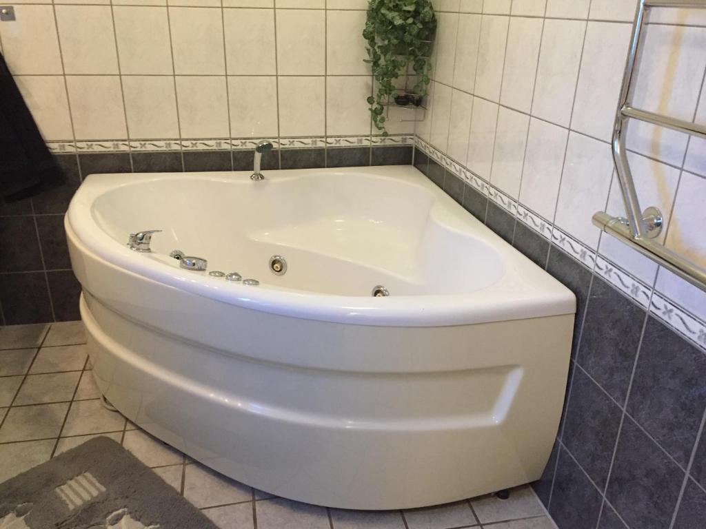 Koupelna v ubytování Stenbrottets smedja