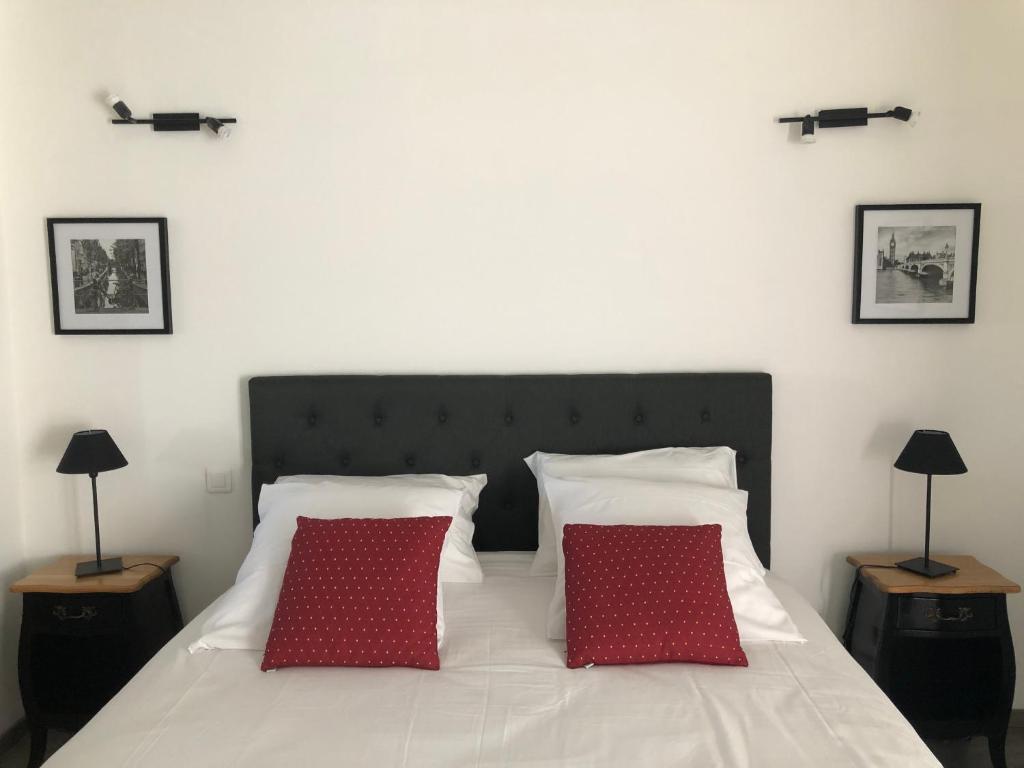 Postel nebo postele na pokoji v ubytování B&B dans Mas en pierres