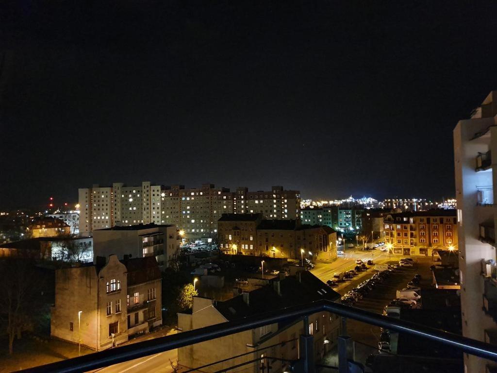 Nespecifikovaný výhled na destinaci Svinoústí nebo výhled na město při pohledu z apartmánu