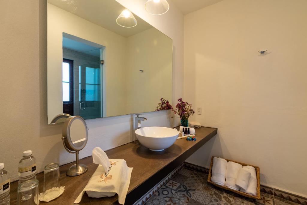 Koupelna v ubytování Hotel Hacienda San Cristóbal