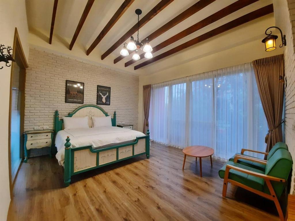 Postel nebo postele na pokoji v ubytování Green Resort