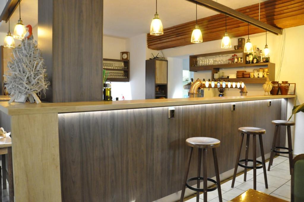 The lounge or bar area at Penzión U Srnčíka
