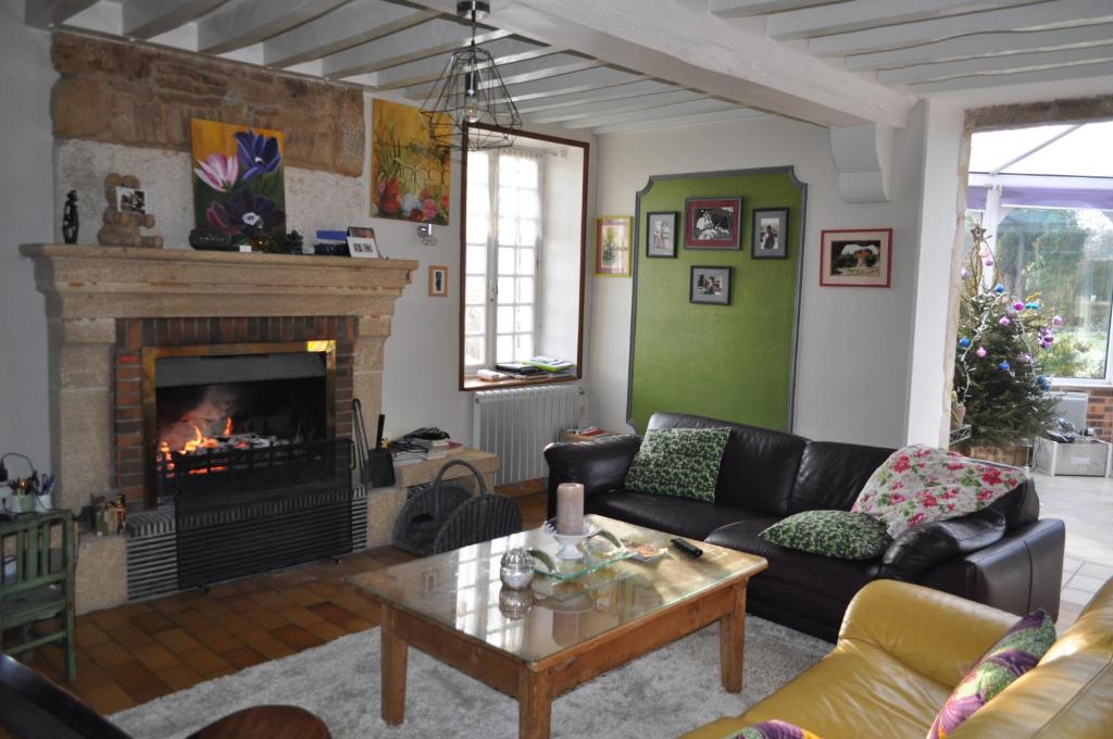 Posezení v ubytování Ma maison bleue